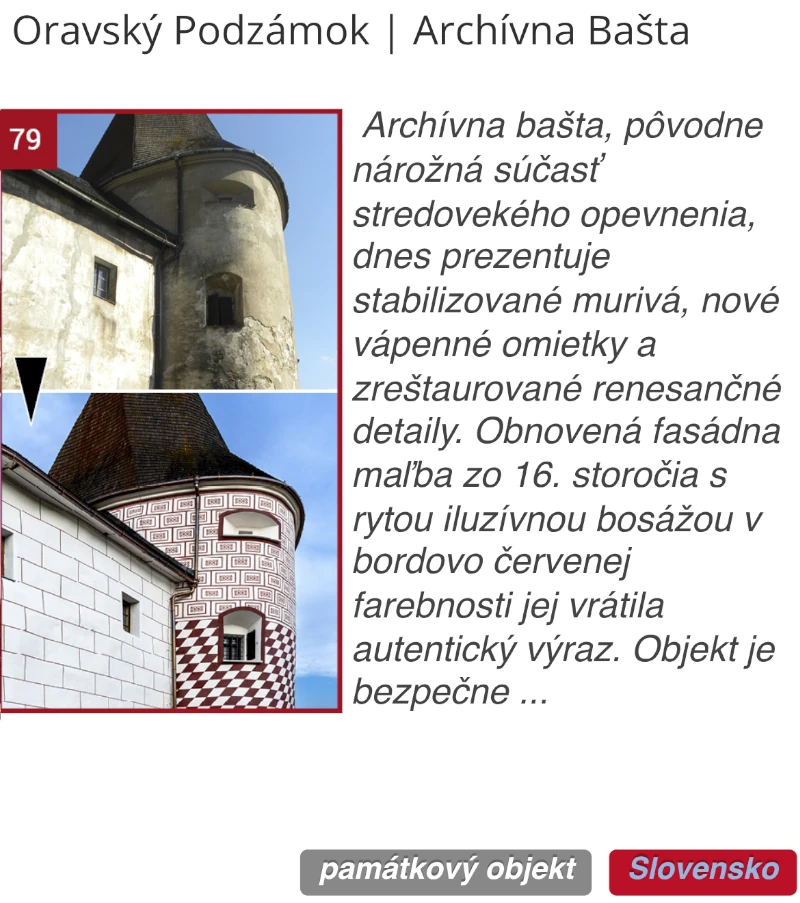kulturna premena Oravský Podzámok